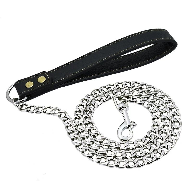 Luxury Gold Stainless Steel Dog Chain Leash for Small, Medium & Large Dogs