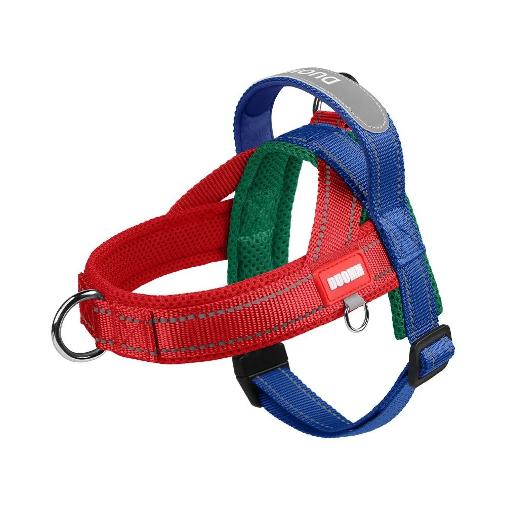 Reflective No-Pull Dog Harness with Handle – Adjustable Outdoor Pet Chest Harness for Large & Medium Dogs