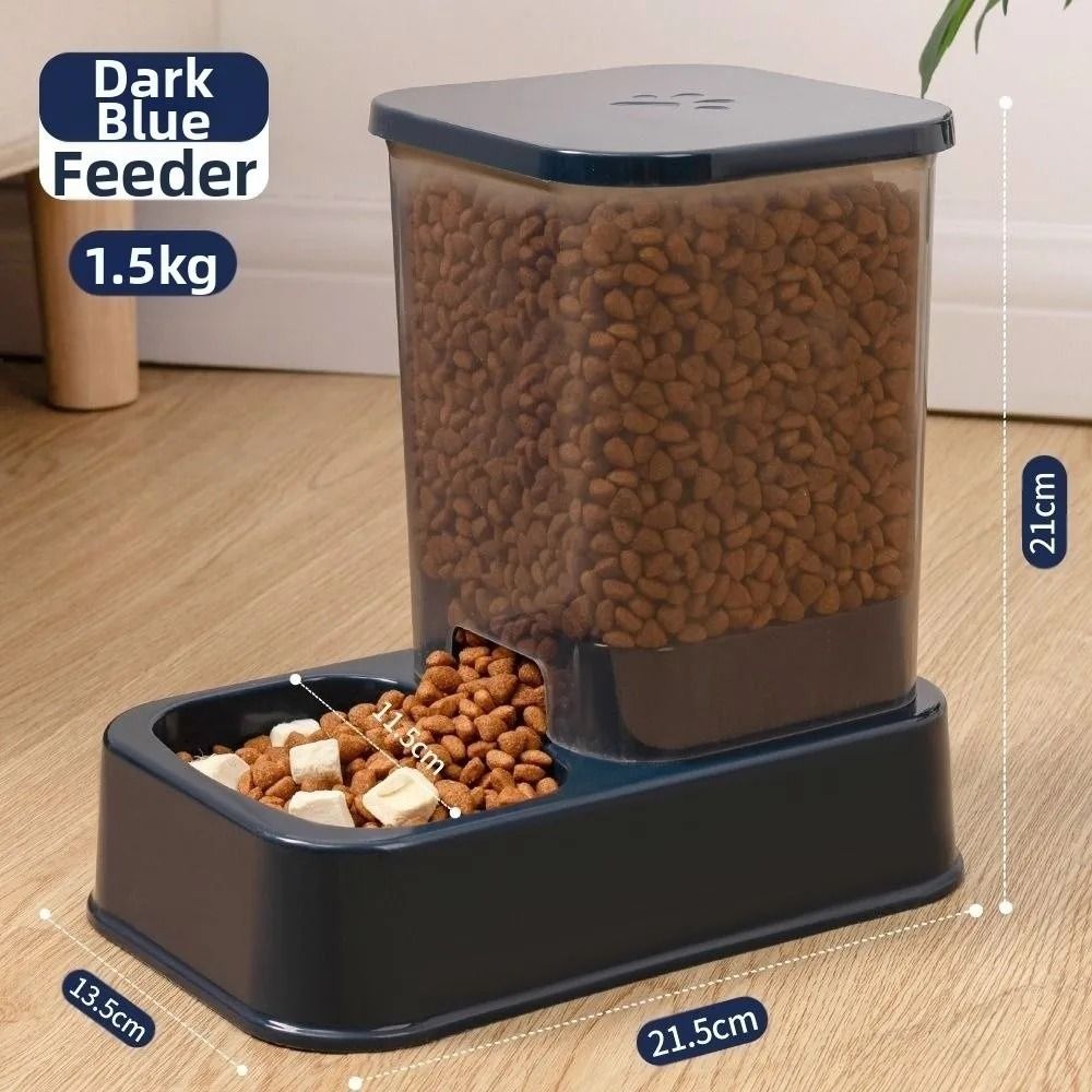 Gravity Flow Automatic Pet Feeder & Water Dispenser Set for Cats and Small Dogs