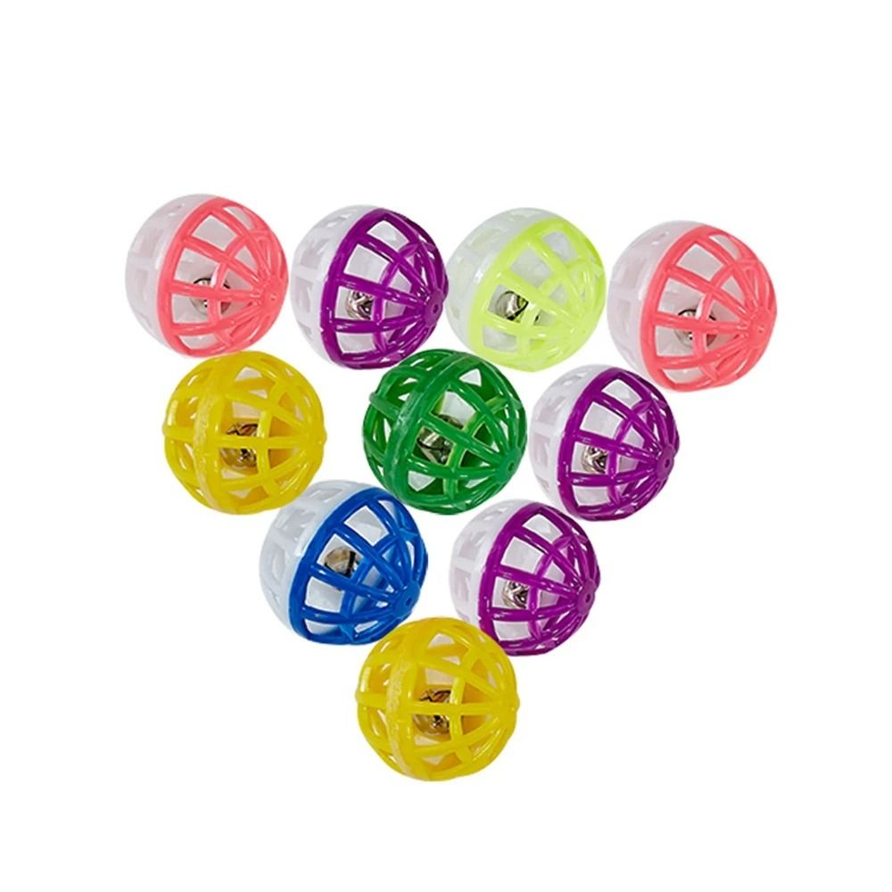 Jingle Bell Cat Play Balls Set Interactive Hollow Training Toys for Kittens & Cats