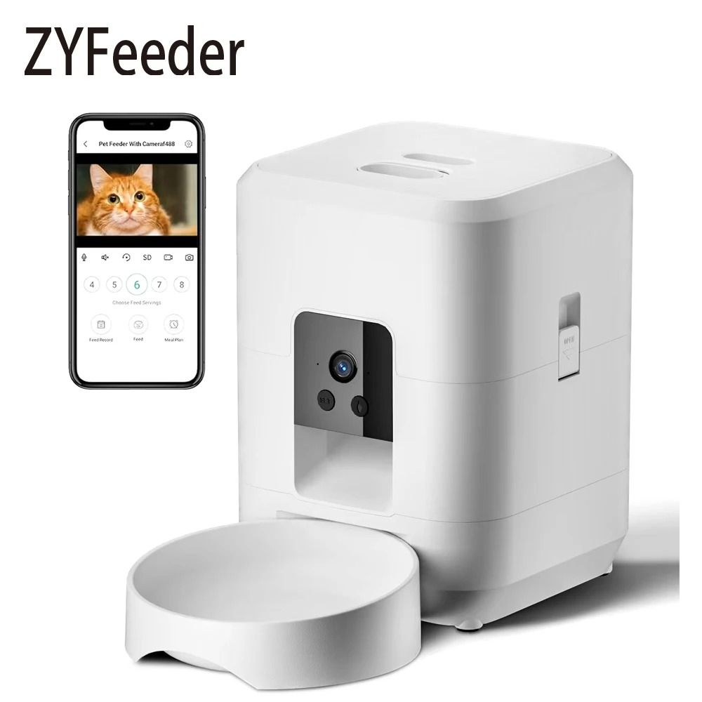 SmartServe 2L Wi-Fi Automatic Pet Feeder with Camera for Cats & Dogs