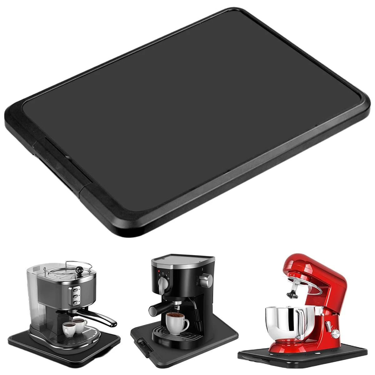 GlideEase Appliance Sliding Tray – Rolling Countertop Caddy for Coffee Makers & Kitchen Appliances