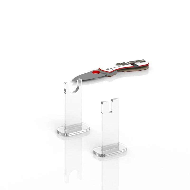 CrystalClear Acrylic Knife Display Stand – Transparent Collection Holder & Showcase Rack