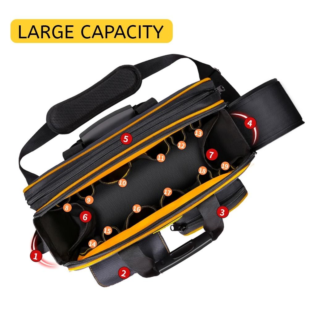 Large Capacity Electrician Tool Bag for Repair Work