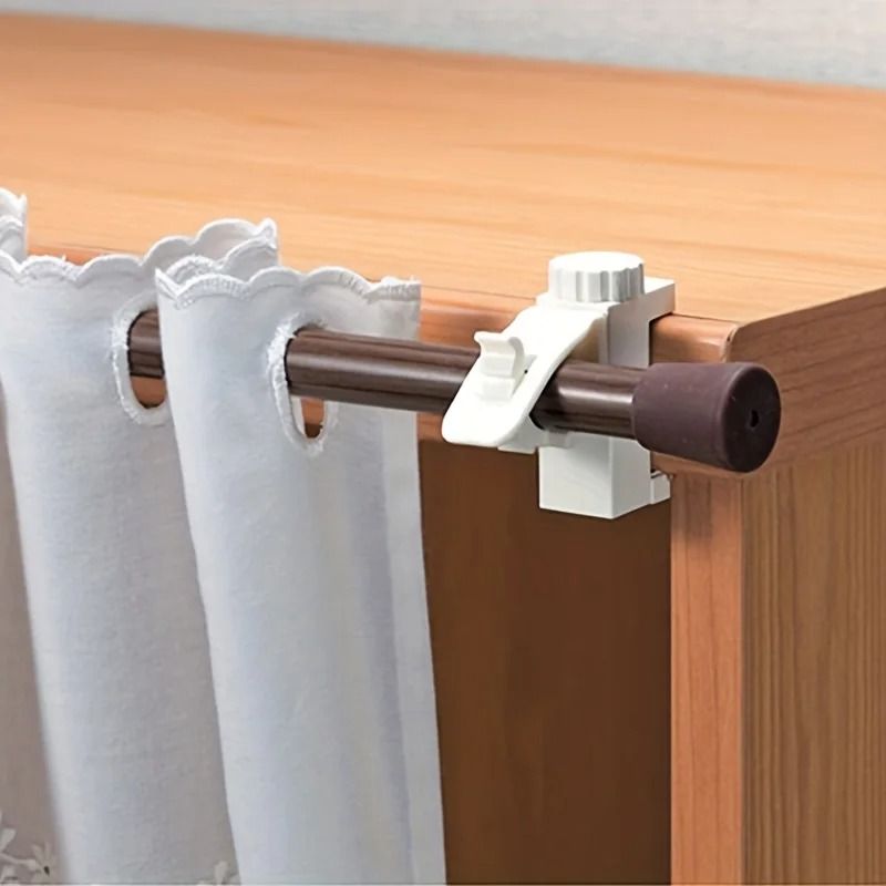 Metal Curtain Rod Brackets for Wall Mounted Home Decor