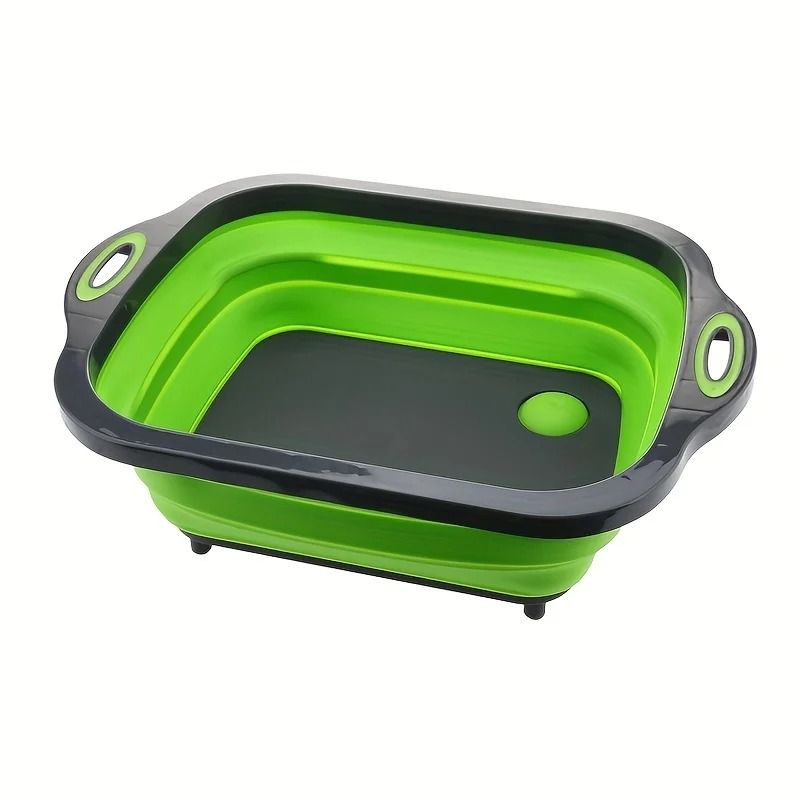 Portable Foldable Wash Basin with Built In Storage for Camping Travel Home Use