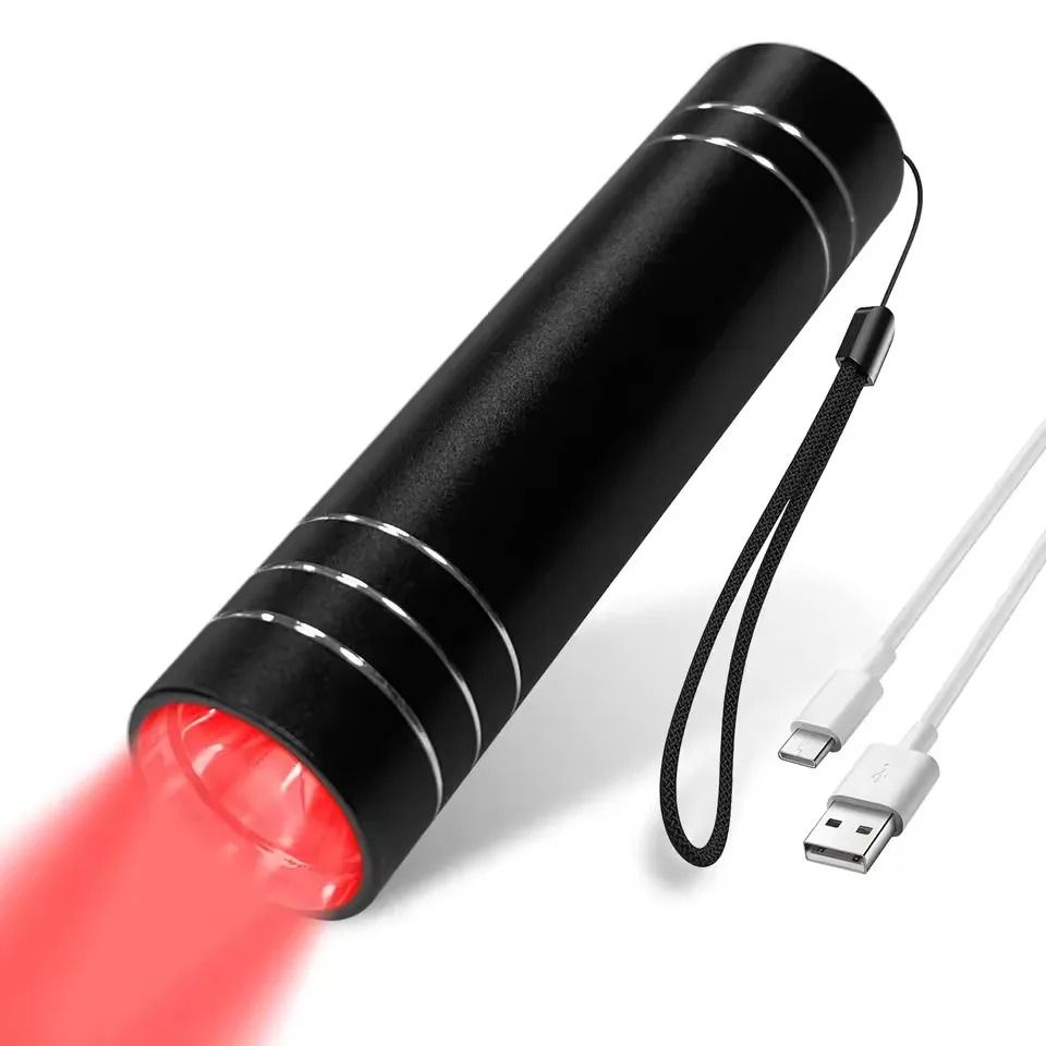 Portable Red Light Therapy Lamp 660nm and 850nm Infrared LED Therapy Torch with Timer