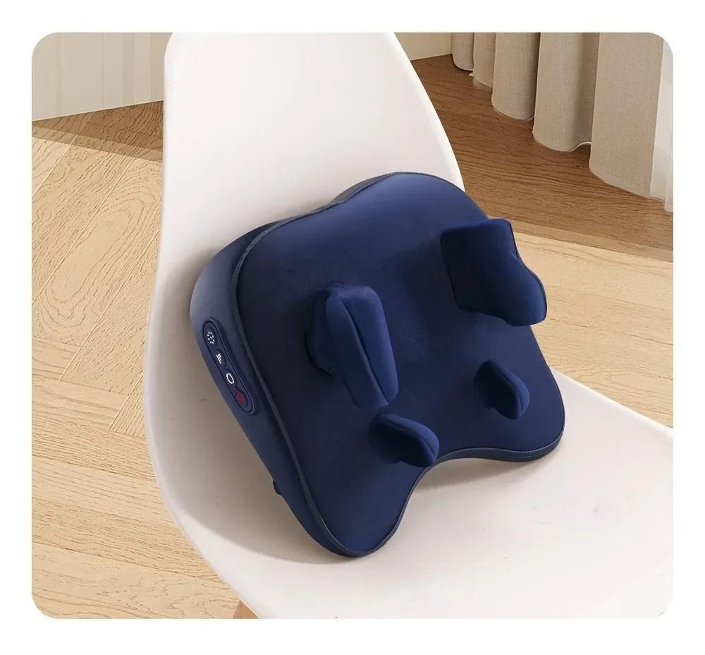 Wireless Trapezius Shiatsu Massage Pillow with Heat for Neck and Shoulders