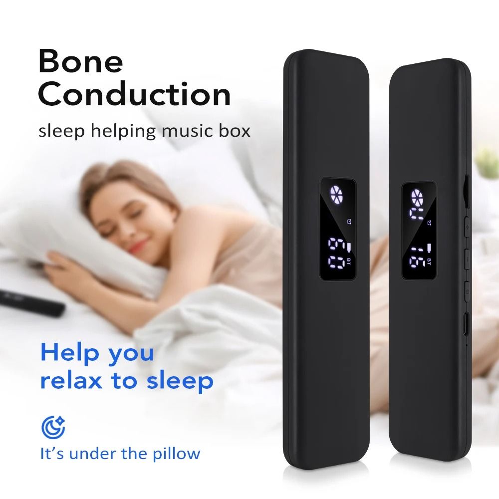 Sleep Aid Device Bone Conduction Soundbar White Noise Wireless Bluetooth Speaker LED Display TF Card MP3 Music Player Ti