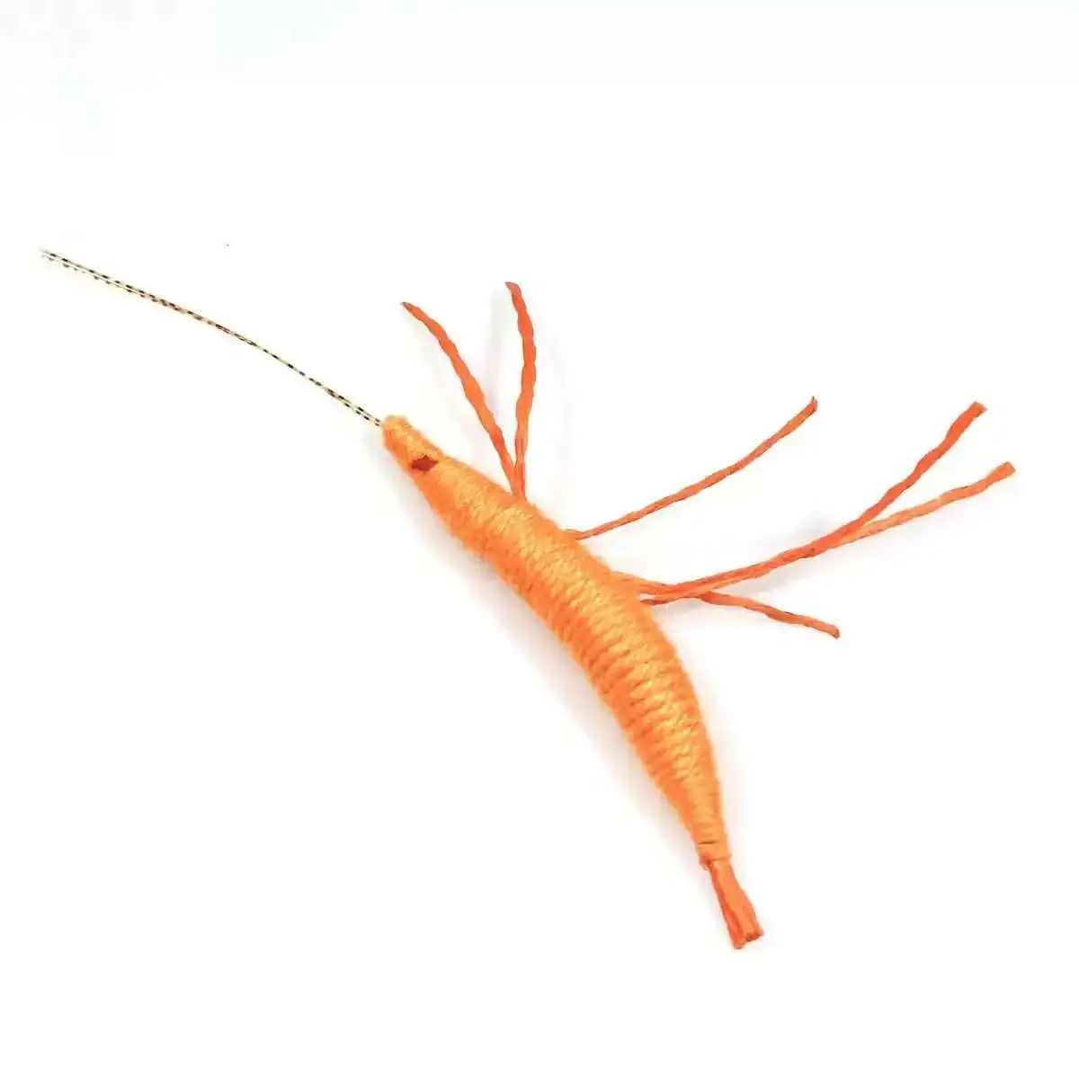 Interactive Catnip Prawn Plush Toy for Indoor Cats and Kittens