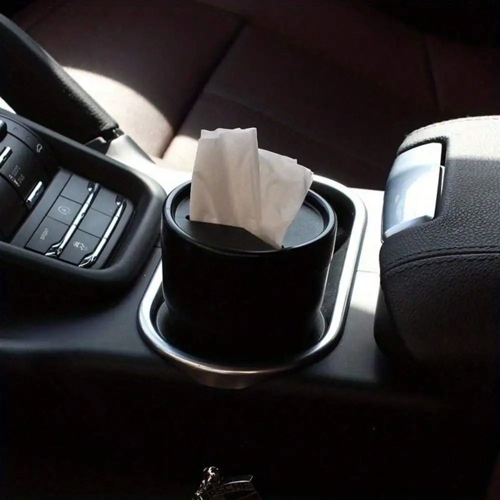 Mini Car Trash Can with Lid Multifunction Seat Back Storage Organizer Bin