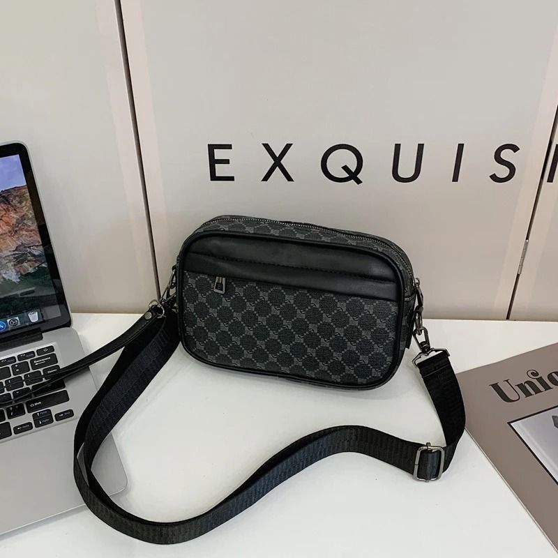 PU Leather Men's Waist Pack Crossbody Bag Business Travel Phone Organizer
