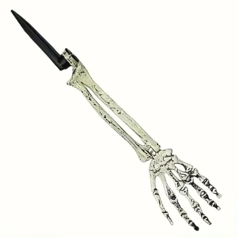 Skeleton Skull and Hand Ground Stakes Halloween Graveyard Yard Decor