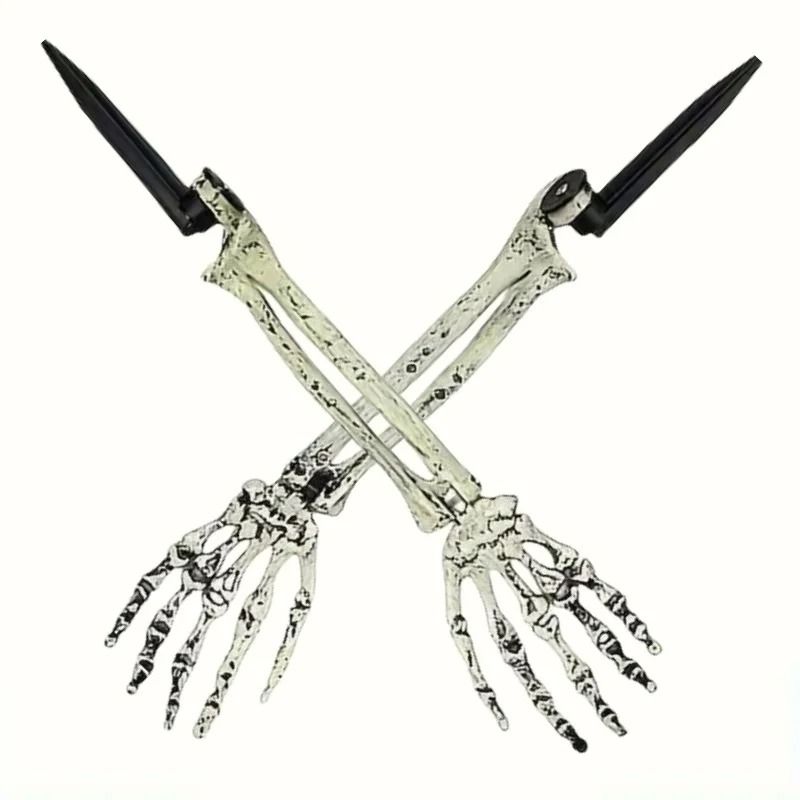 Halloween Skeleton Ground Stakes Skull and Ghost Hand Yard Decor
