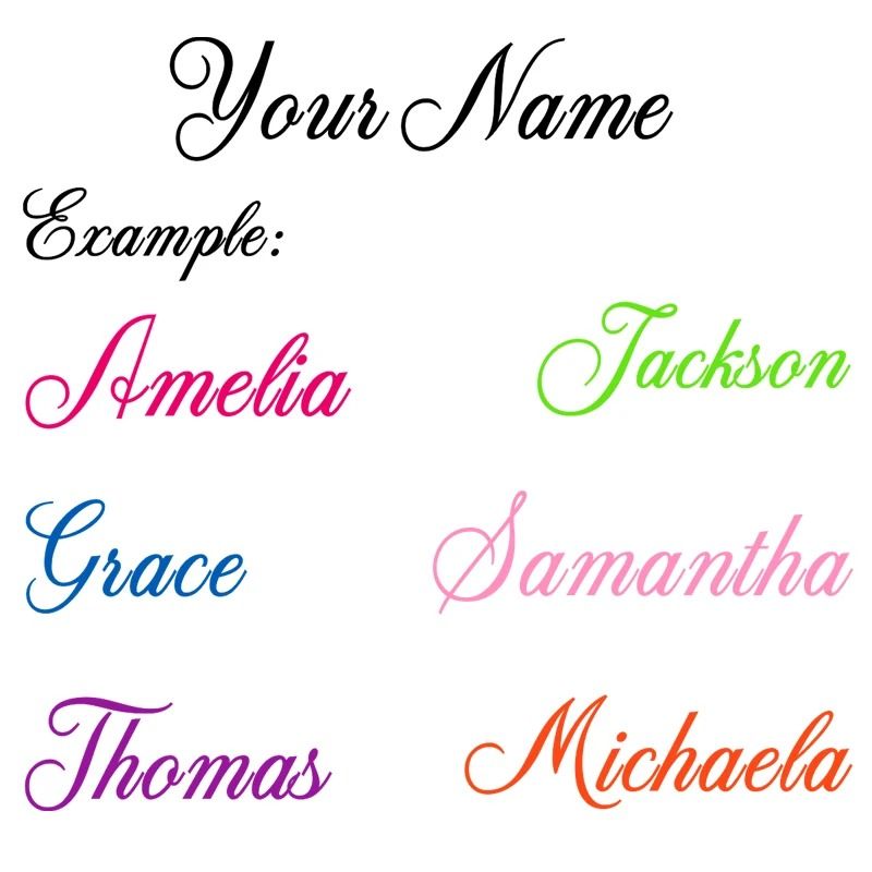 Personalized Name Vinyl Decal Custom Wall Window Door and Car Sticker