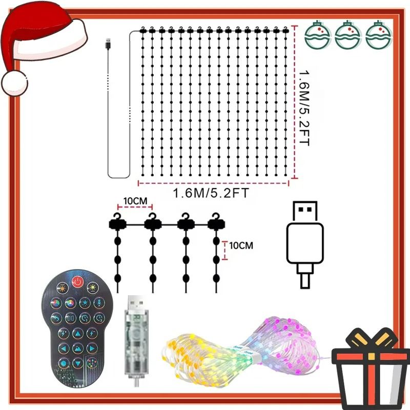 Pixel Symphony Smart RGB Curtain Lights with Music Sync
