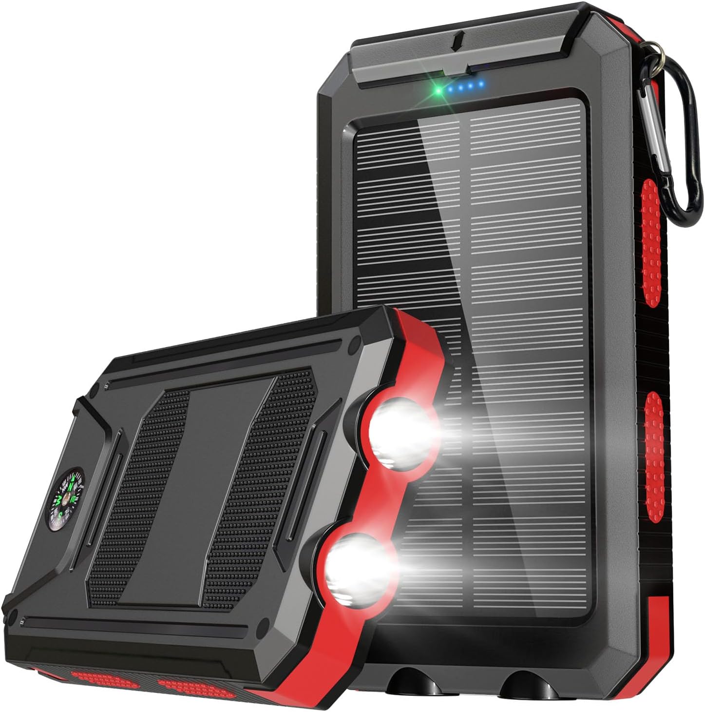 38800mAh Waterproof Solar Power Bank Dual USB Outdoor Mobile Charger for Camping & Travel