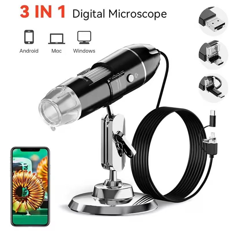 Digital Microscope Camera with LED Magnifier and USB Type C | Inspire ...