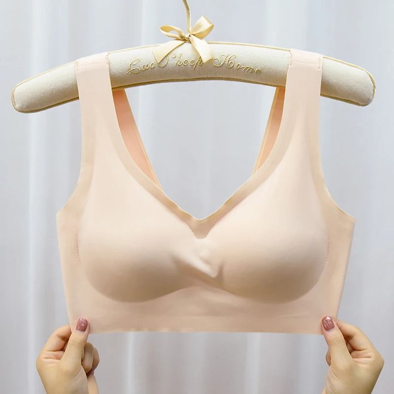 M to 7XL Seamless Plus Size Wireless Push Up Sport Bra