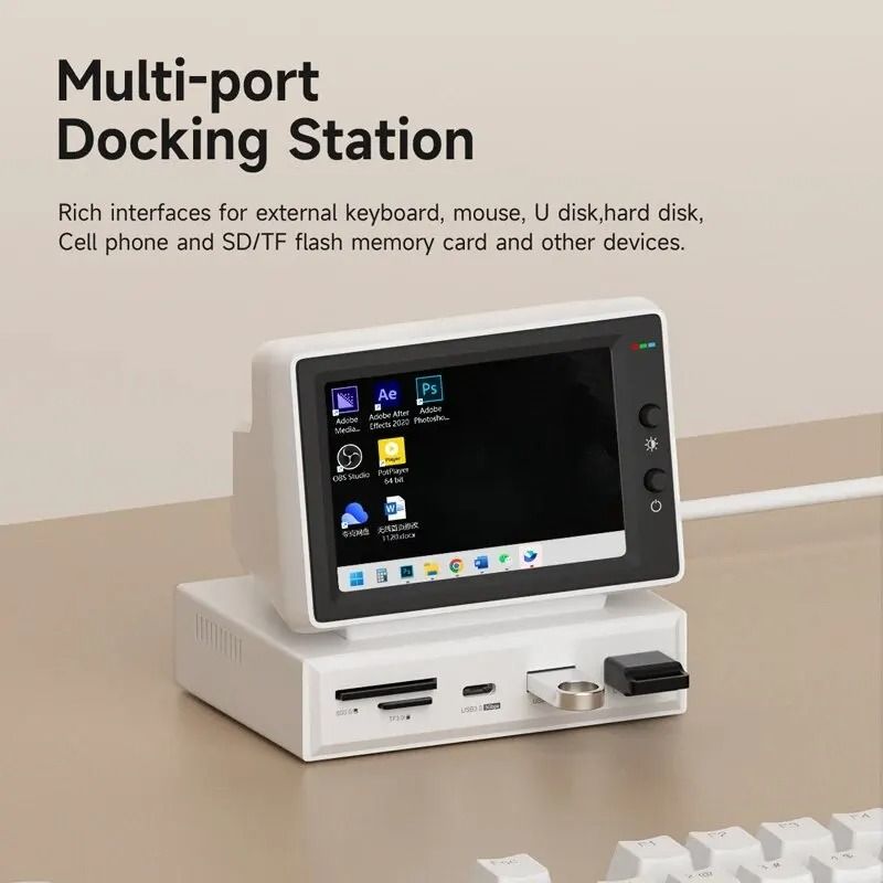 Hagibis 3.5 Inch Mini IPS Sub Screen Display with USB C Hub