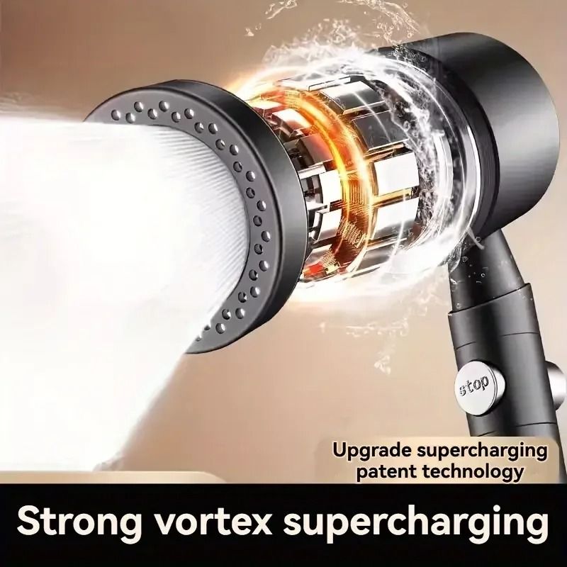 High Pressure Handheld Shower Head with 5 Spray Modes and On | Inspire ...