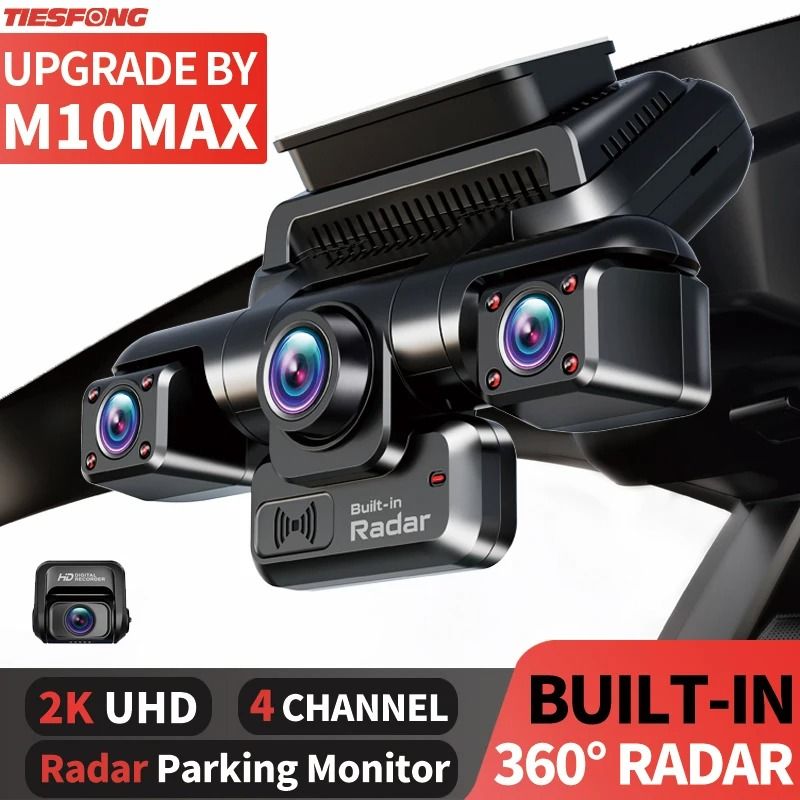 TiESFONG i7Pro 4CH GPS Dash Cam with 4K Front and 3x1080P Cameras WiFi DVR 360 Coverage and 24H Parking Mode