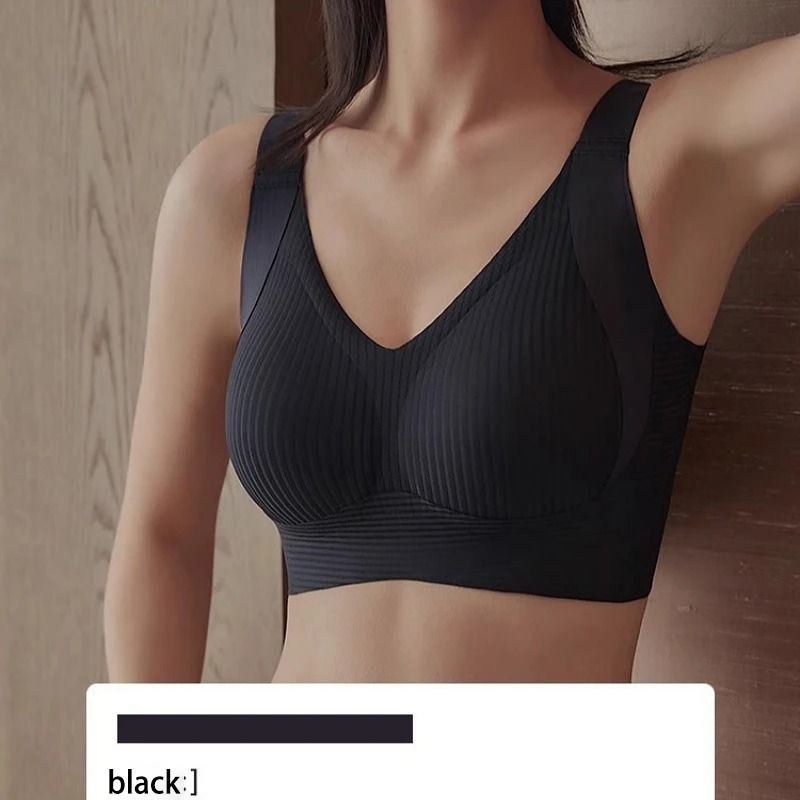 Seamless Push Up Wireless Bra with Removable Pads and Adjustable Band for Women M to 4XL