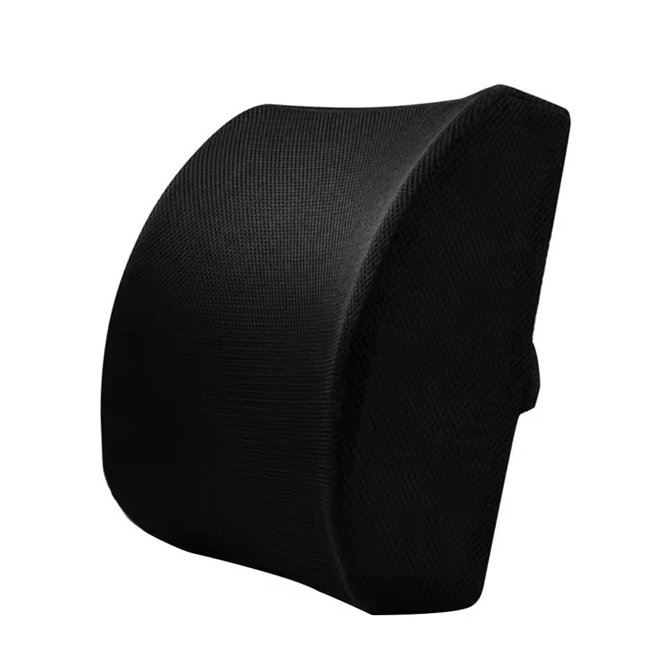 Car Seat Memory Foam Lumbar Support Cushion with Breathable Mesh Cover for Office and Auto Chair Back Comfort
