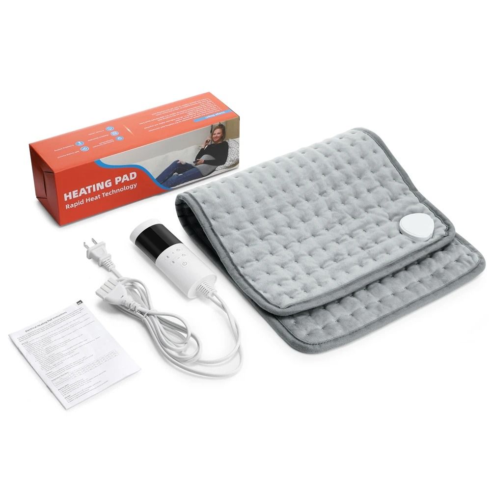 Electric Heating Pad with 9 Heat Settings and Timer 30x60cm Soft Heated Blanket Mat for Back Pain and Winter Warmth