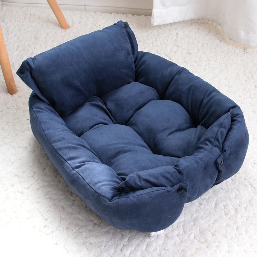 3 in 1 Convertible Dog Bed Mat Sofa and Nest for Cats and Small Dogs with Soft Cushion Design