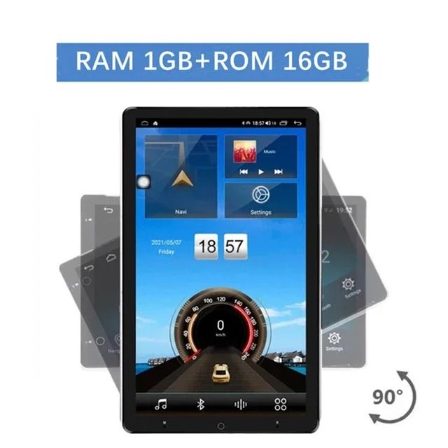 Android 15 0 101 Inch Automatic Rotate Car Radio Android Auto Carplay Multimedia Player