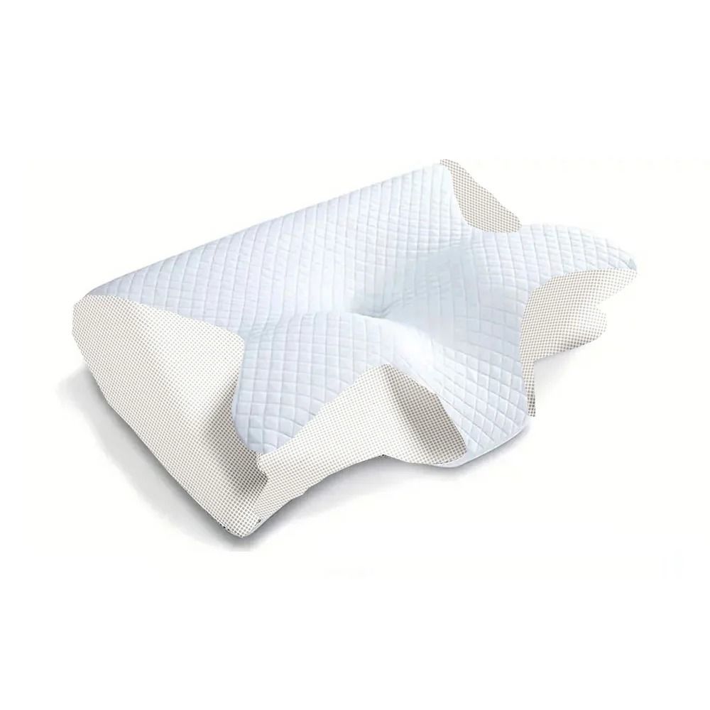 Memory Foam Cervical Pillow with 2 in 1 Ergonomic Contour for Neck Pain Relief and Orthopedic Support