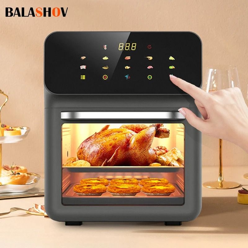 10 L Electric Air Fryer Oven with Touchscreen 360 degrees Convection & Auto Clean Function