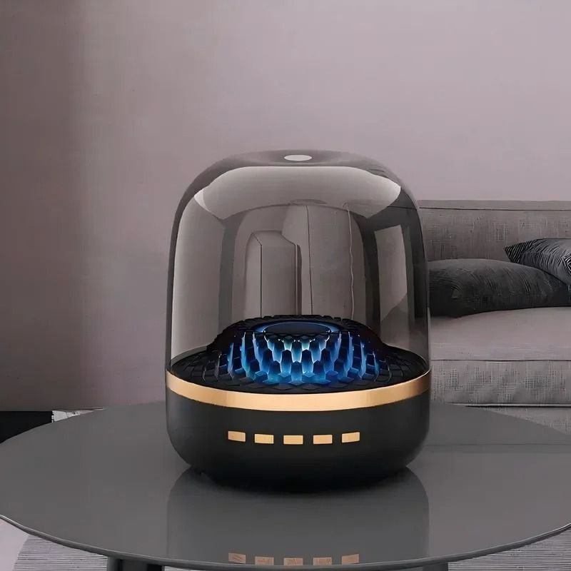 High Power Bass Bluetooth Speaker with 9D Surround Sound and Transparent Design
