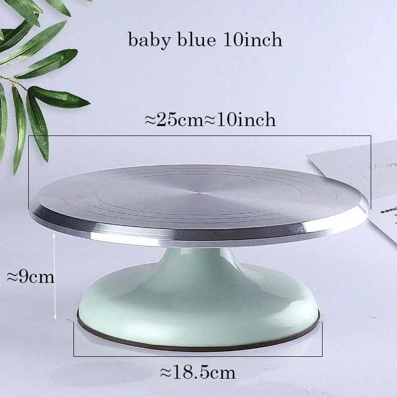 10 Inch Baking Tool Aluminum Alloy Cake Turntable for Decorating