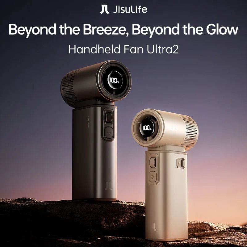 Jisulife Handheld Fan Ultra 2 Rechargeable Turbo Jet Fan wit