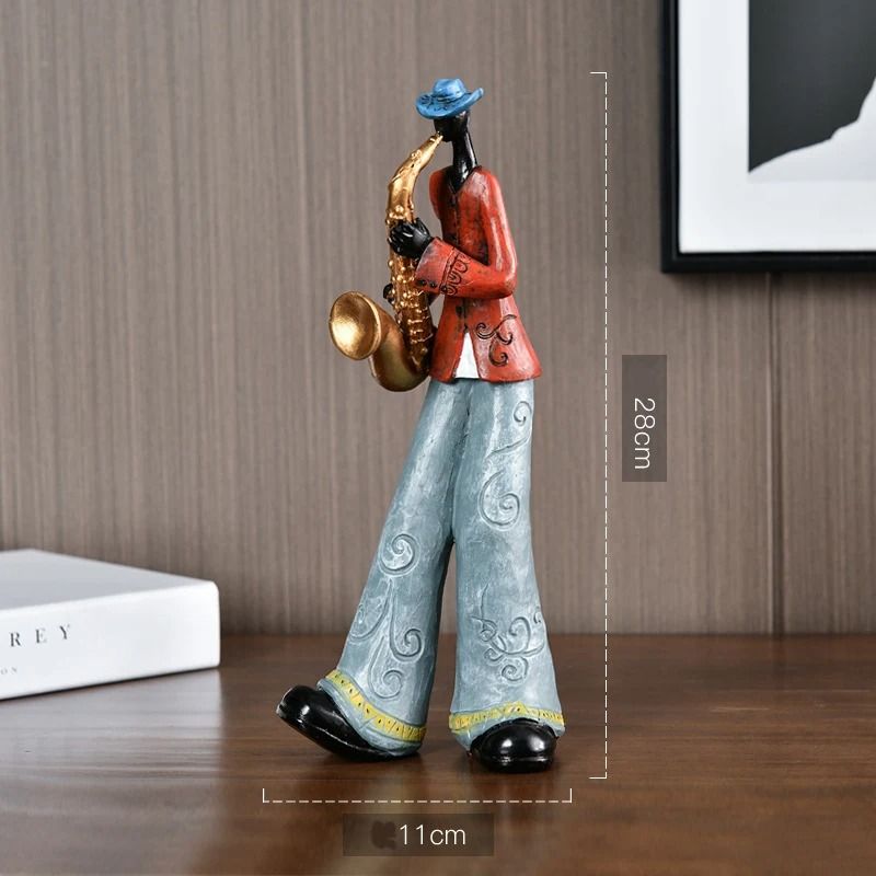 Creative American Band Musical Instrument Sculpture Nordic Arts and Crafts Home Decoration
