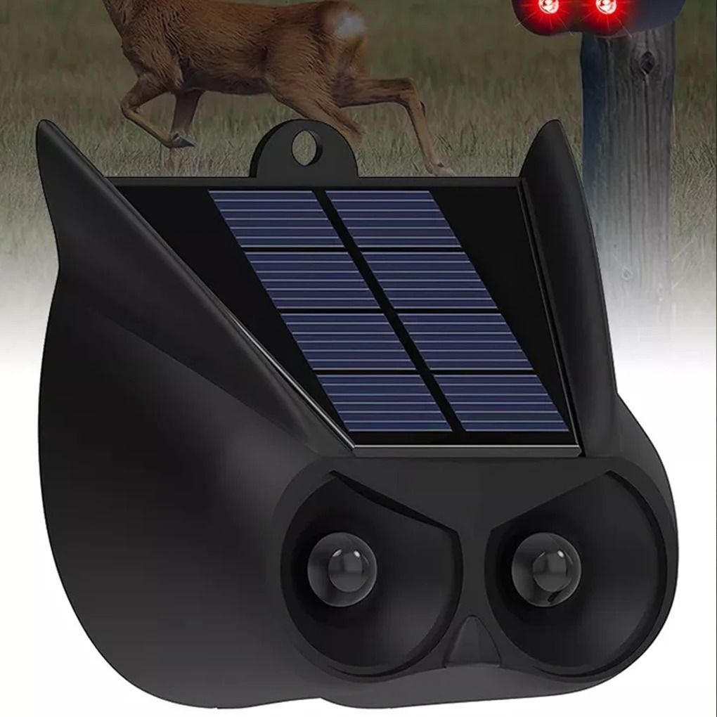 Solar Powered Ultrasonic Animal Repellent IP55 Waterproof Motion Sensor Wildlife Deterrent