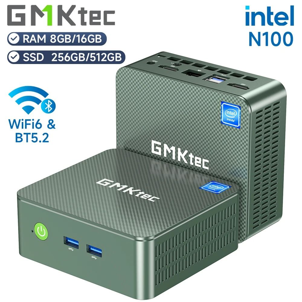 GMKtec G3 Mini PC Intel Alder Lake N100 Windows 11 Pro with DDR4 RAM and PCIe SSD