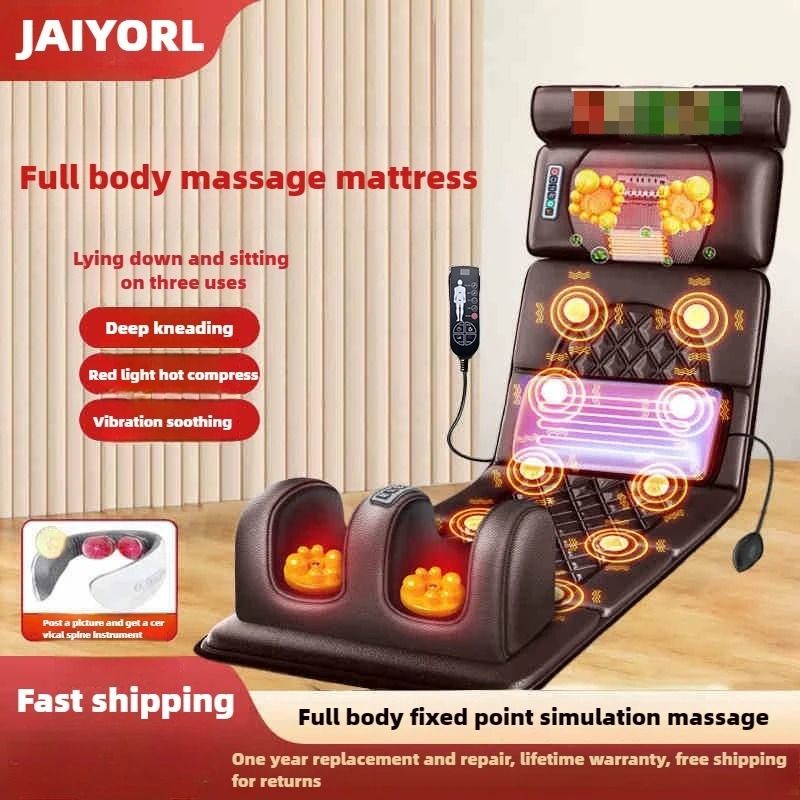 Electric Full Body Massage Mattress with Heating and Hand Co