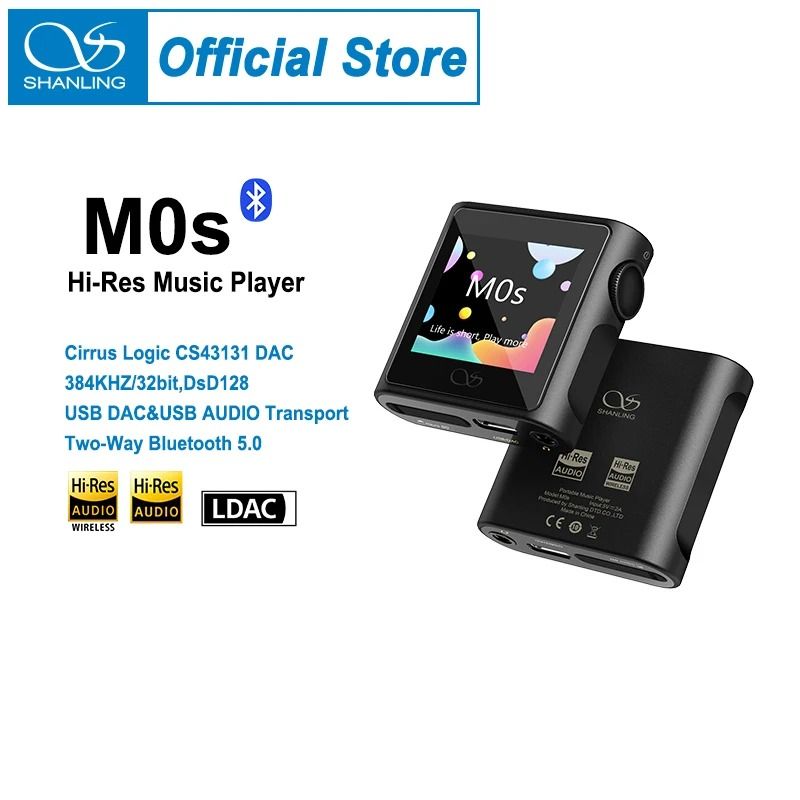 Shanling M0s Hi Res Portable Music Player with Bluetooth 5.0