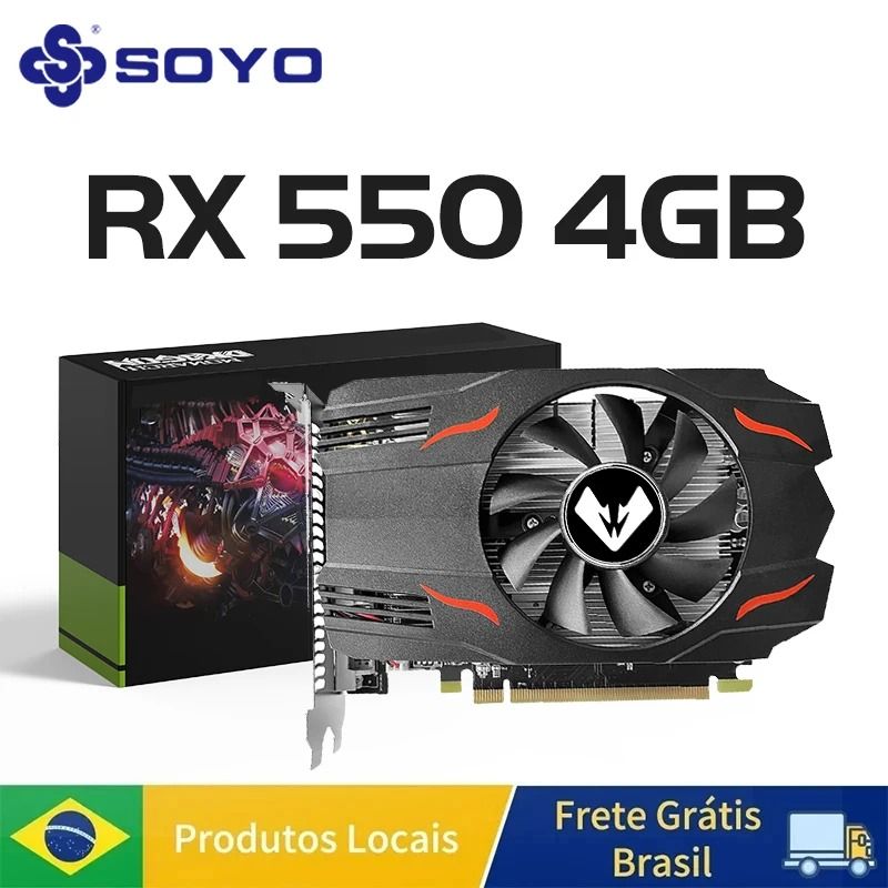 SOYO Radeon RX 550 4GB GDDR5 Graphics Card