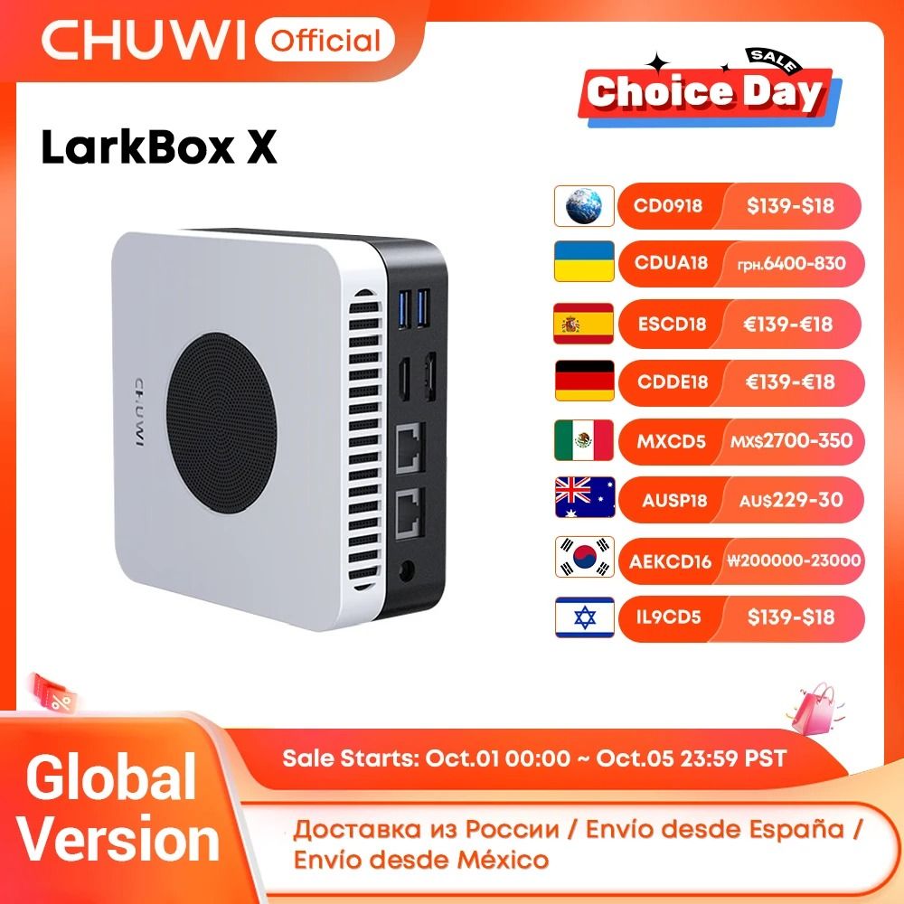 Chuwi LarkBox X Mini PC Intel N100 with 12GB RAM and 512GB SSD