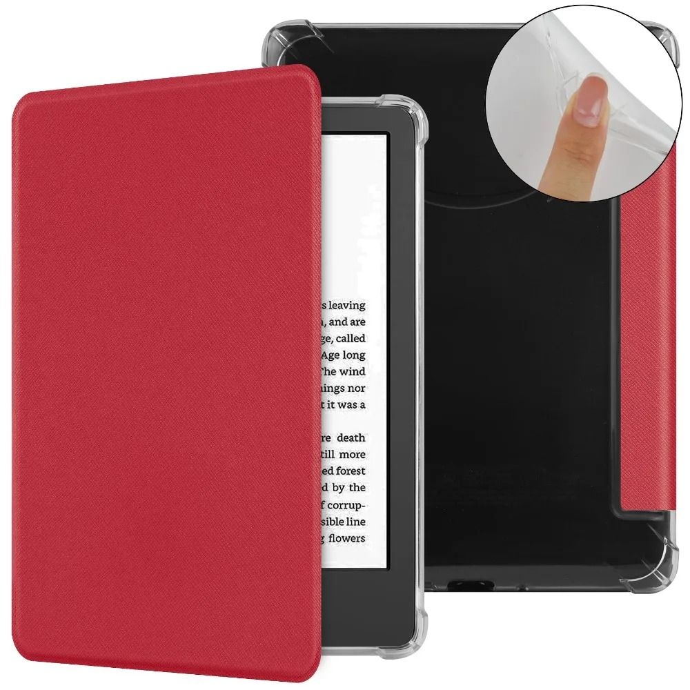 Kindle Basic 6 Inch Smart Case with PU Leather Front TPU Back Auto Wake Sleep Cover