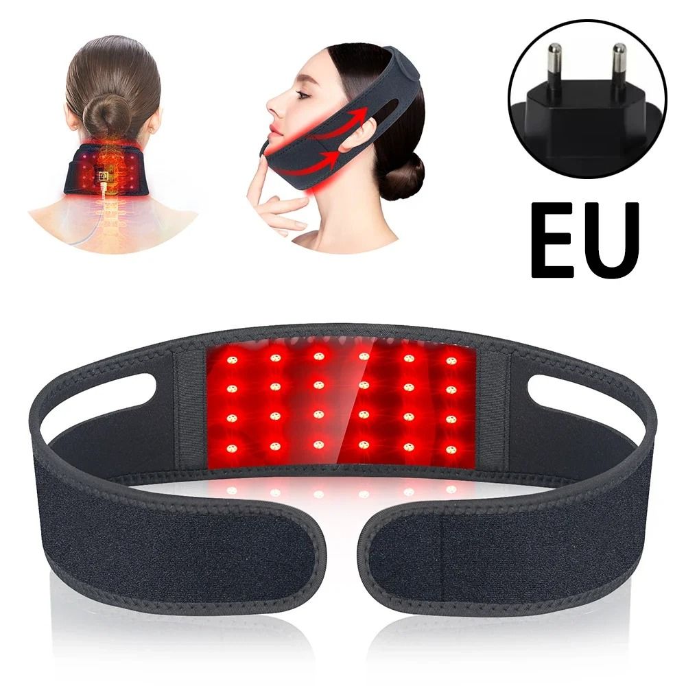 660nm Red Light Infrared 850nm Neck Heating Belt Pain Relief Wrap Firming Skin Care