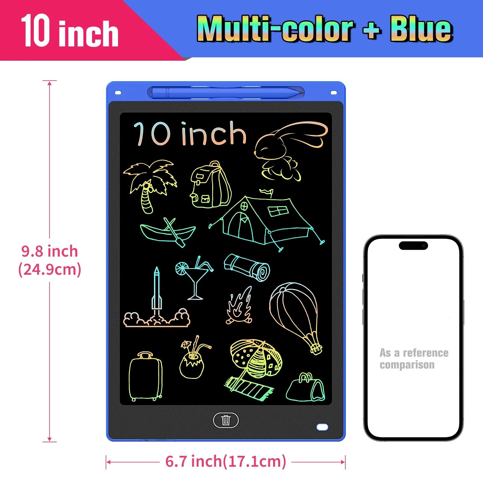 LCD Writing Tablet Digital Drawing Pad for Kids 8.5 10 and 12 Inch