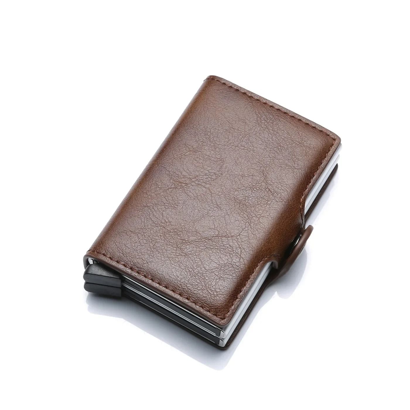 RFID Men Carbon Fiber Slim Card Wallet with 14 Card Slots