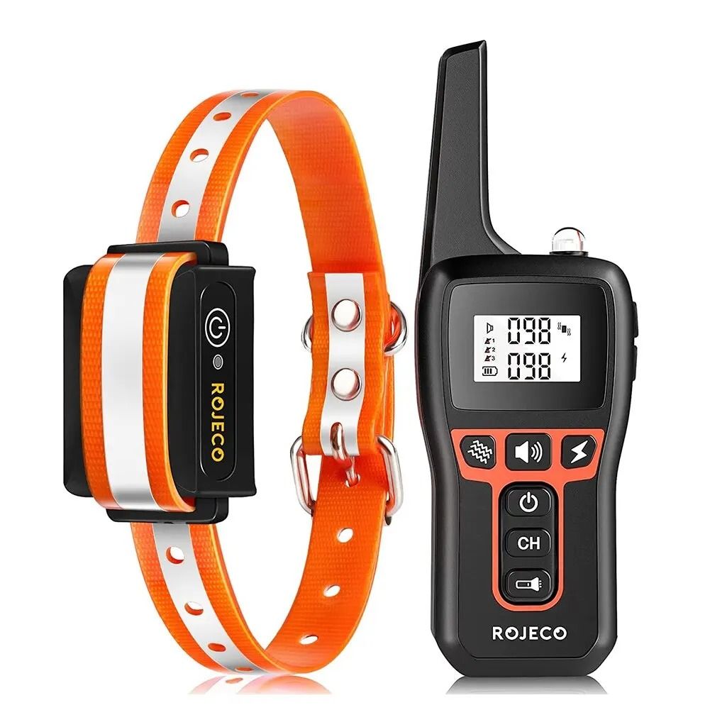 ROJECO 1000m Electric Dog Training Collar with Waterproof Remote