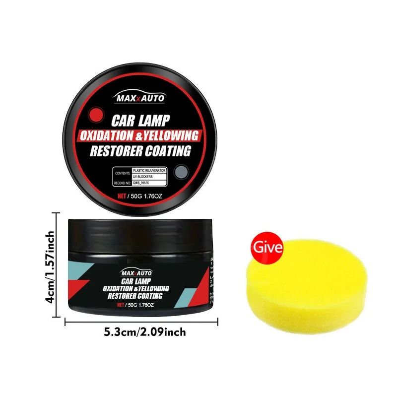 Car Headlight Restoration Polishing Kit Scratch Remover & Oxidation Cleaner
