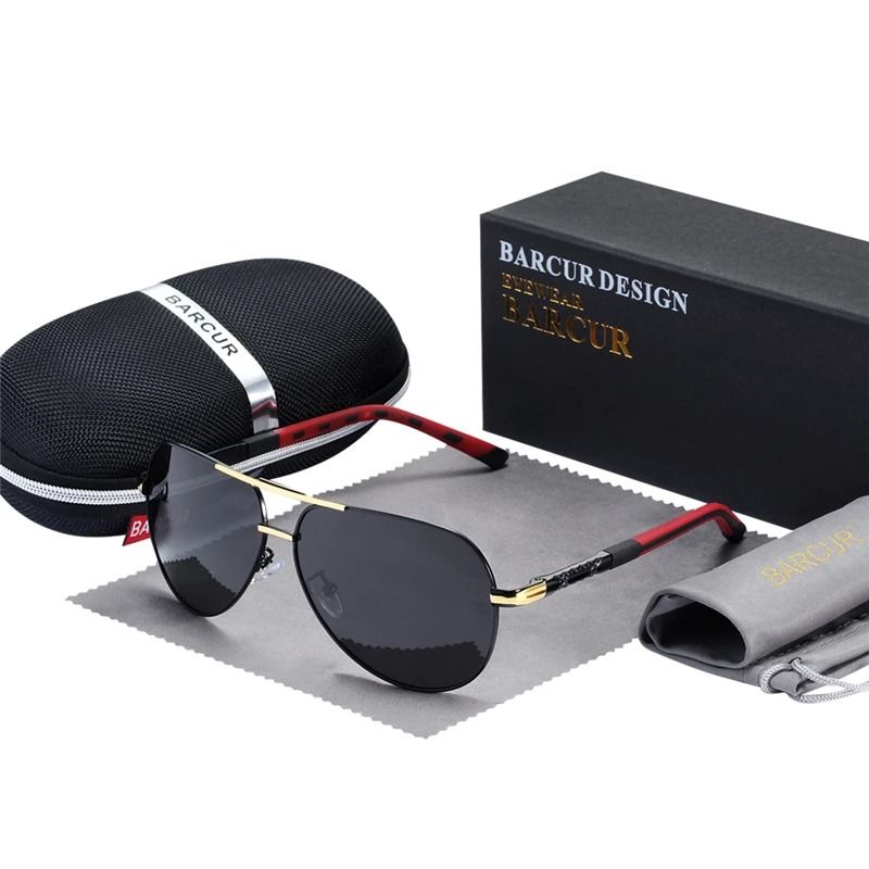 BARCUR Aluminum Vintage Mens Polarized Sunglasses